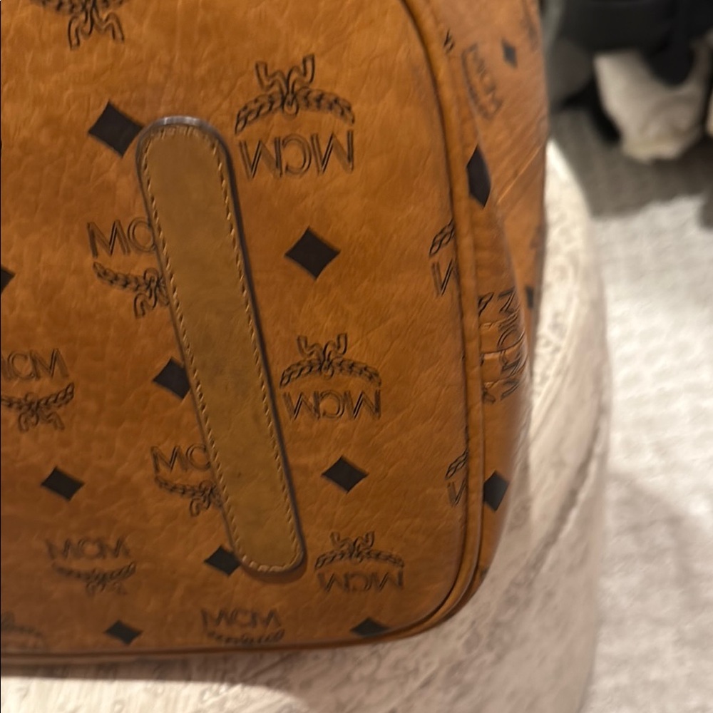 MCM Cognac Monogram Tote - Picture 8 of 9